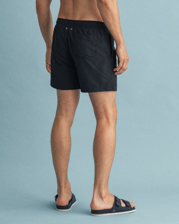 Gant Classic Fit Men's Swim Shorts Black | 5XOuSqam190