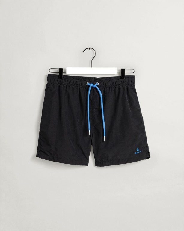 Gant Classic Fit Men's Swim Shorts Black | 5XOuSqam190