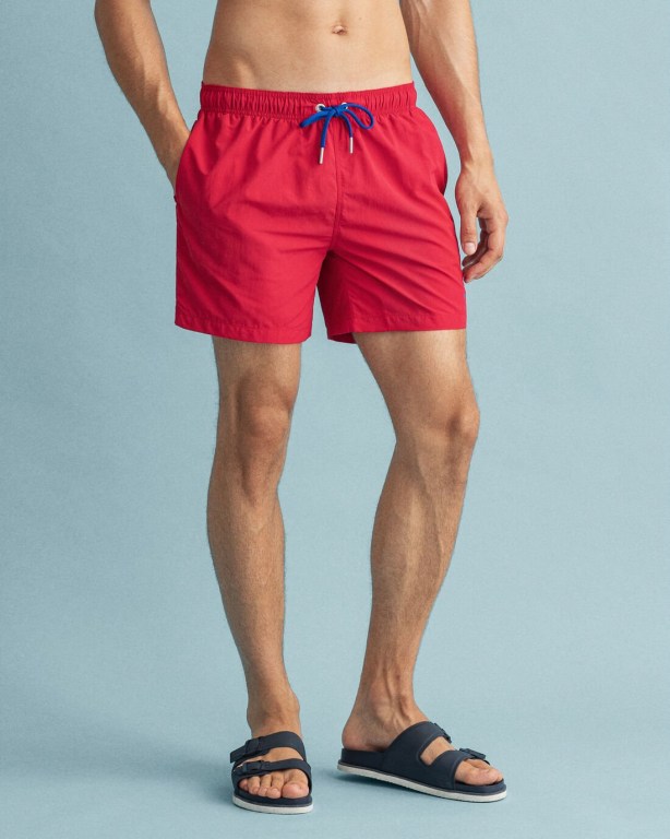 Gant Classic Fit Men's Swim Shorts Light Red | 0iFI6IjFaVX