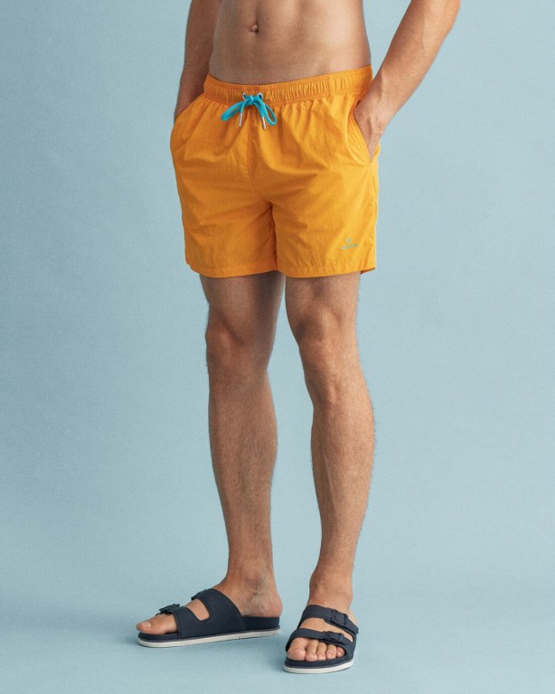 Gant Classic Fit Men's Swim Shorts Orange | Z6wjJDl5Wg0