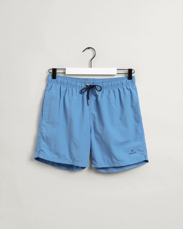 Gant Classic Fit Men's Swim Shorts Silver Blue | MEGSCgYEXyd