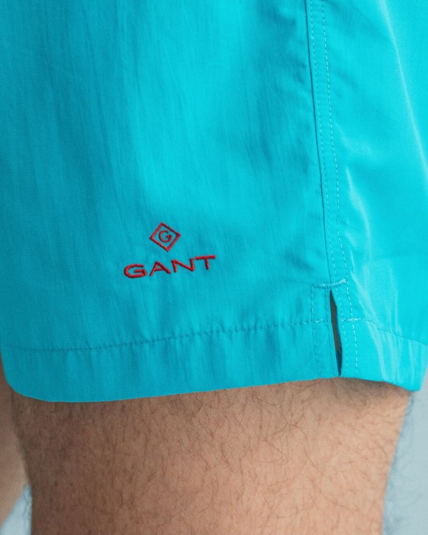 Gant Classic Fit Men's Swim Shorts Turquoise | XZqOfDTKjWH