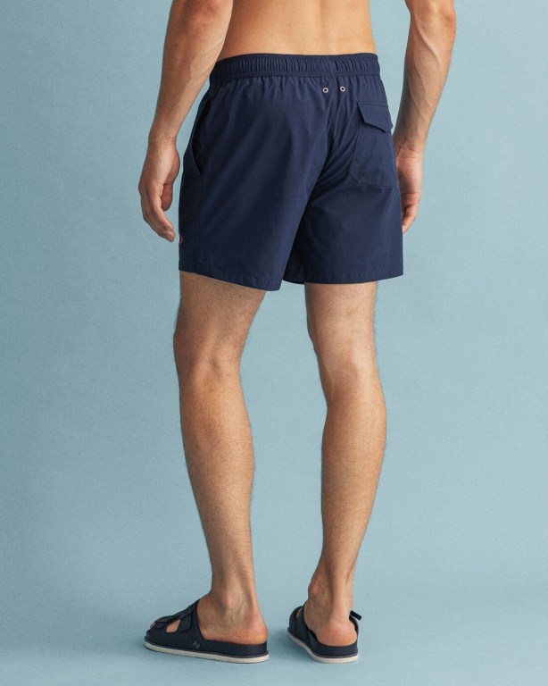 Gant Classic Fit Sunfaded Men's Swim Shorts Dark Blue | uU1fVVUKAG7