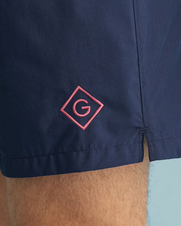 Gant Classic Fit Sunfaded Men's Swim Shorts Dark Blue | uU1fVVUKAG7