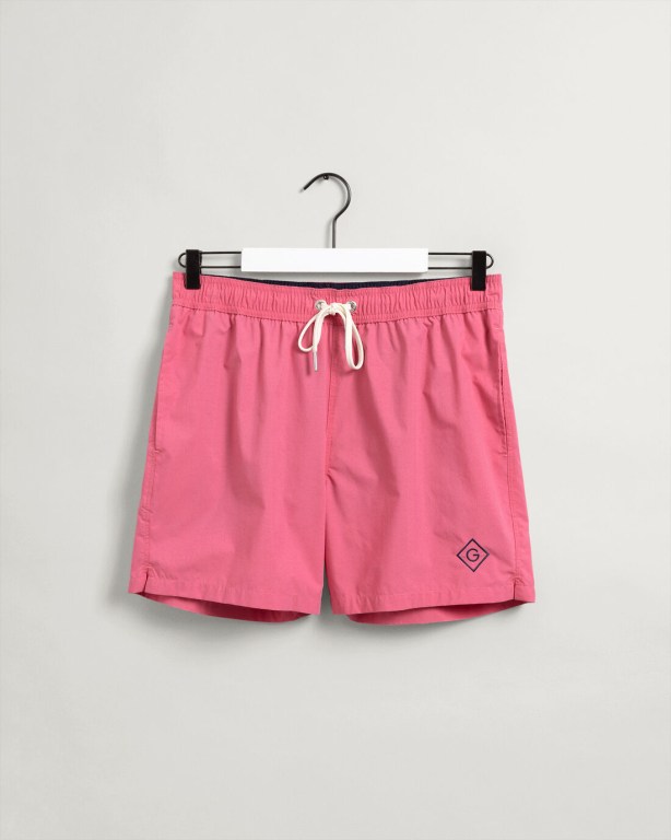 Gant Classic Fit Sunfaded Swim Men's Shorts Rose | VmUQScss5U8