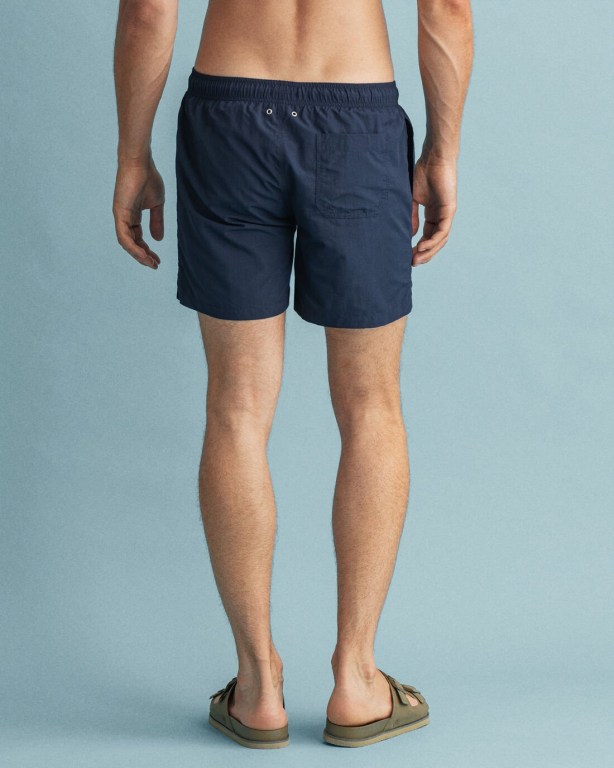 Gant Classic Fit Swim Men's Shorts Dark Blue | Wmp1v3KfdoM