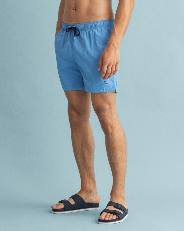 Gant Classic Fit Swim Men's Shorts Silver Blue | sTpksr3y5YJ