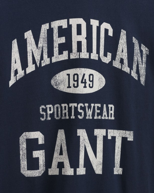 Gant Collegiate Men's T-shirts Blue | XRcfvYFUjBw