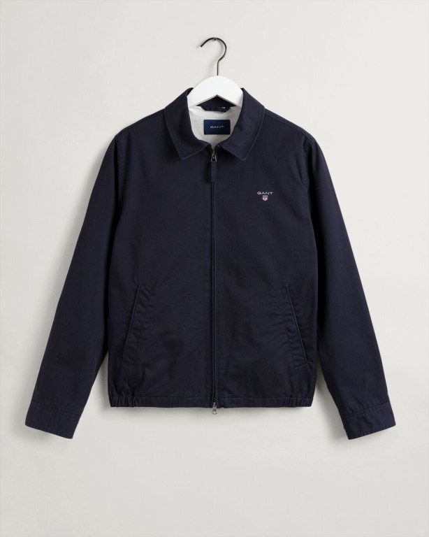 Gant Cotton Men's Jackets Blue | LPDoBcTdL8v