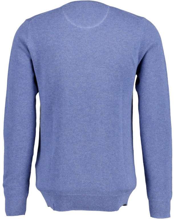 Gant Cotton Piqué Crew Neck Men's Crewneck Jumpers Blue | 6p5zYn2ZIwg