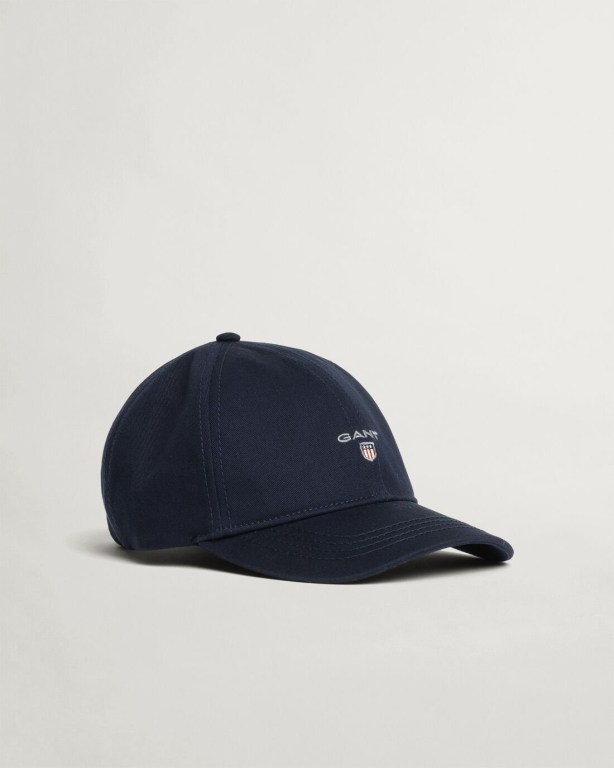 Gant Cotton Twill Women\'s Caps Dark Blue | 5fUcWzcVOm5