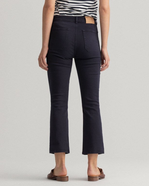 Gant Cropped Flared Color Women's Jeans Blue | uLSB2rwyg53