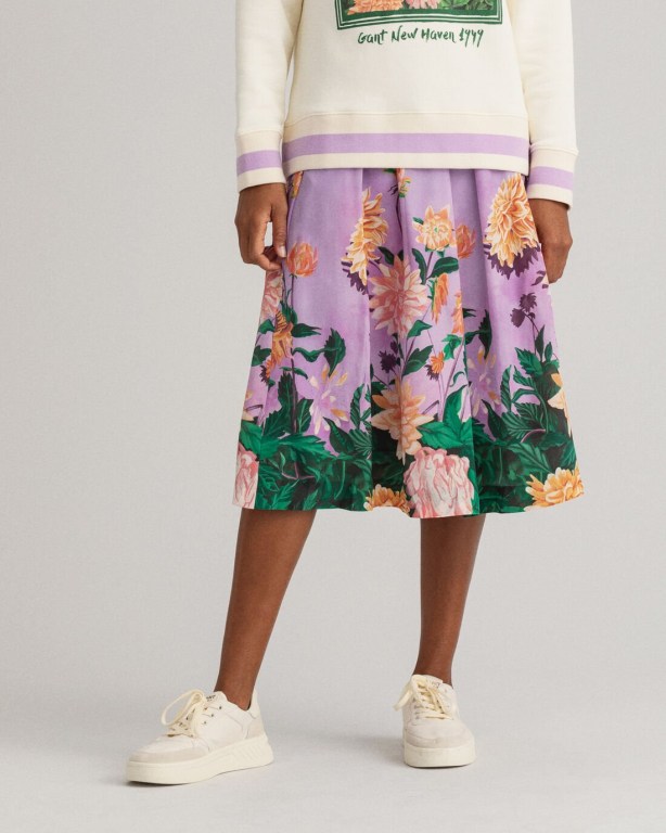 Gant Dahlia Pleated Silk Women's Skirts Purple | XMIeE6a6q6W