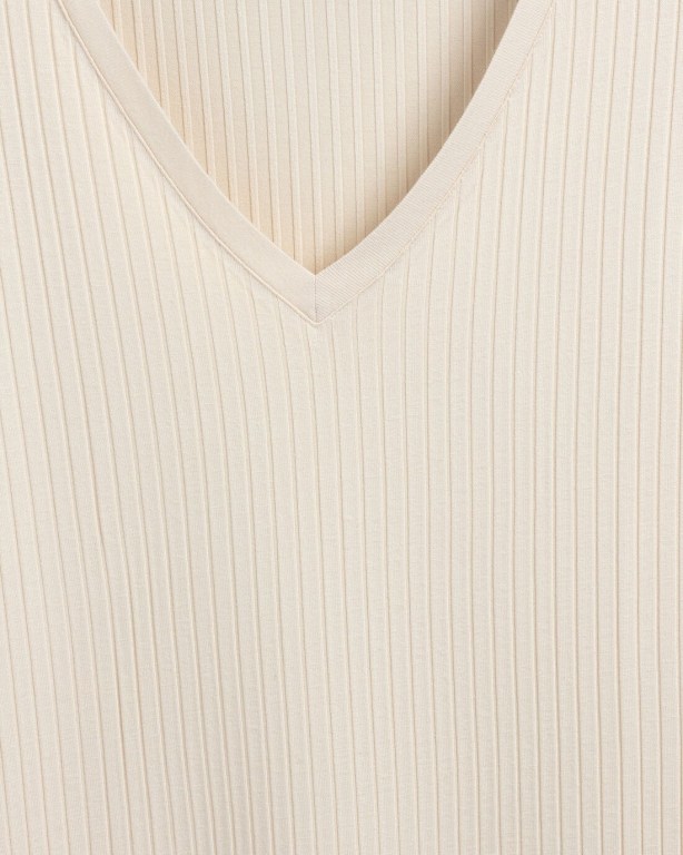 Gant Detail Slit Jersey Women's Dresses White | r5MFY201oAx