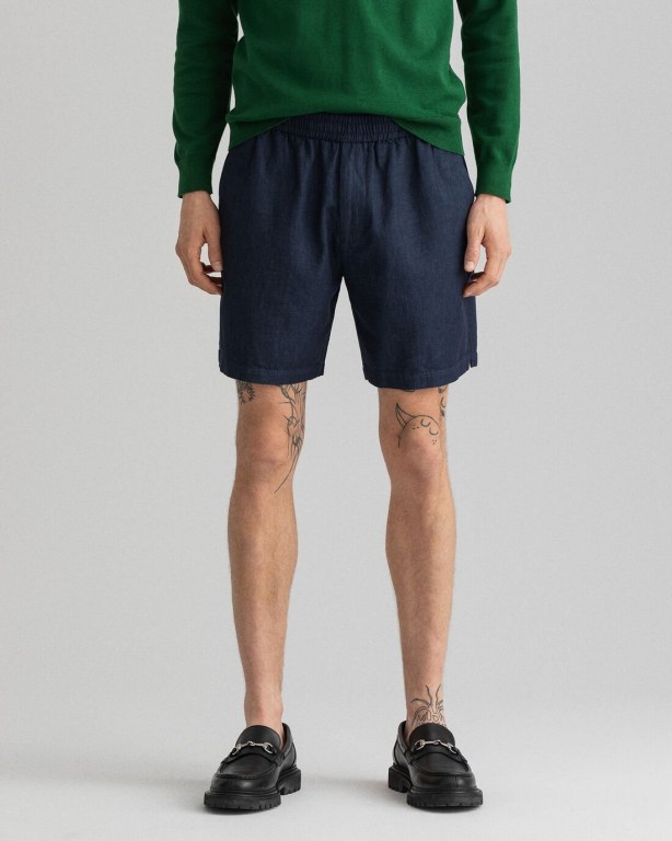 Gant Drawstring Men's Shorts Blue | uAGNiOAiukB