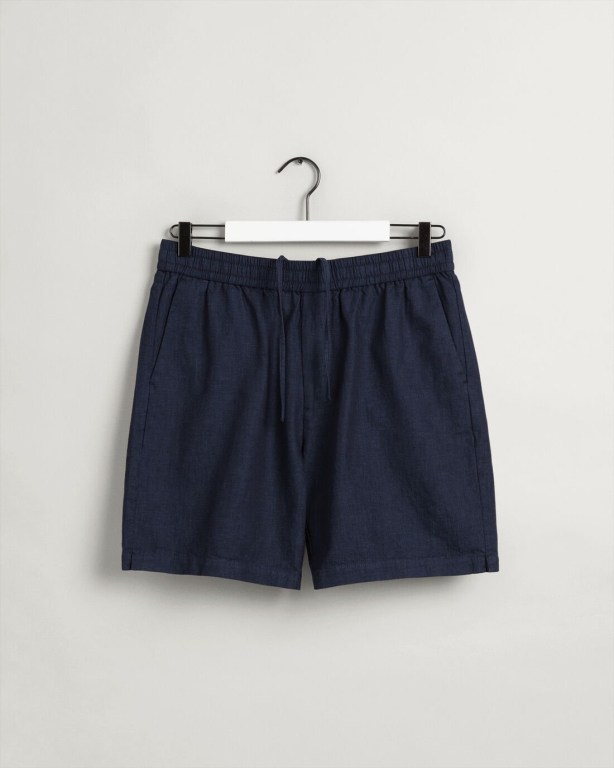 Gant Drawstring Men's Shorts Blue | uAGNiOAiukB