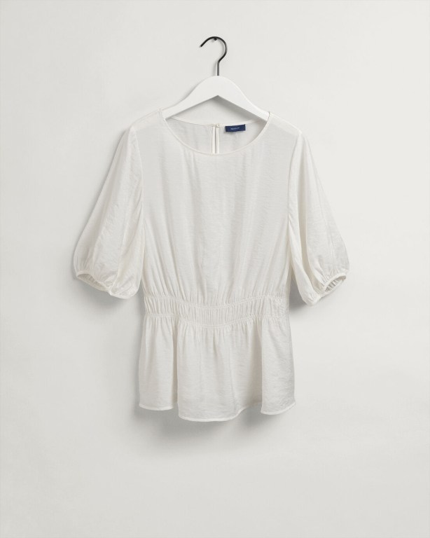 Gant Flounce Top Women's Blouses White | eKl2nSsn7bV