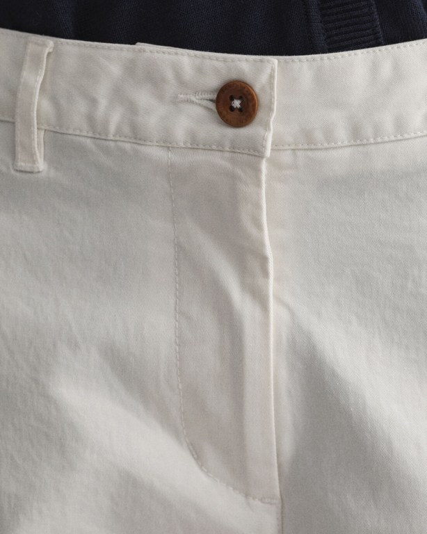 Gant Fryda Slim Fit Classic Chinos Women's Pants White | drtPDBHJxU9