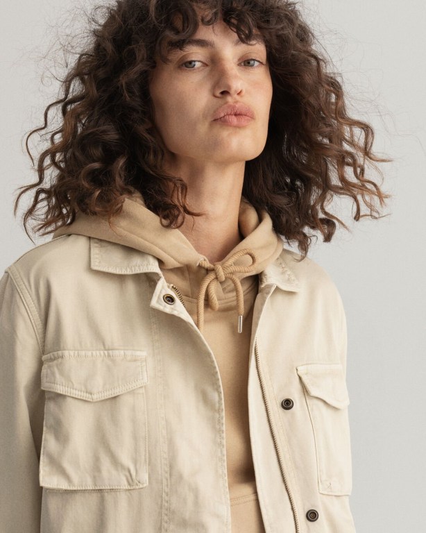 Gant Gart-Dyed Field Women's Jackets Beige | SCspB6Vwn7x