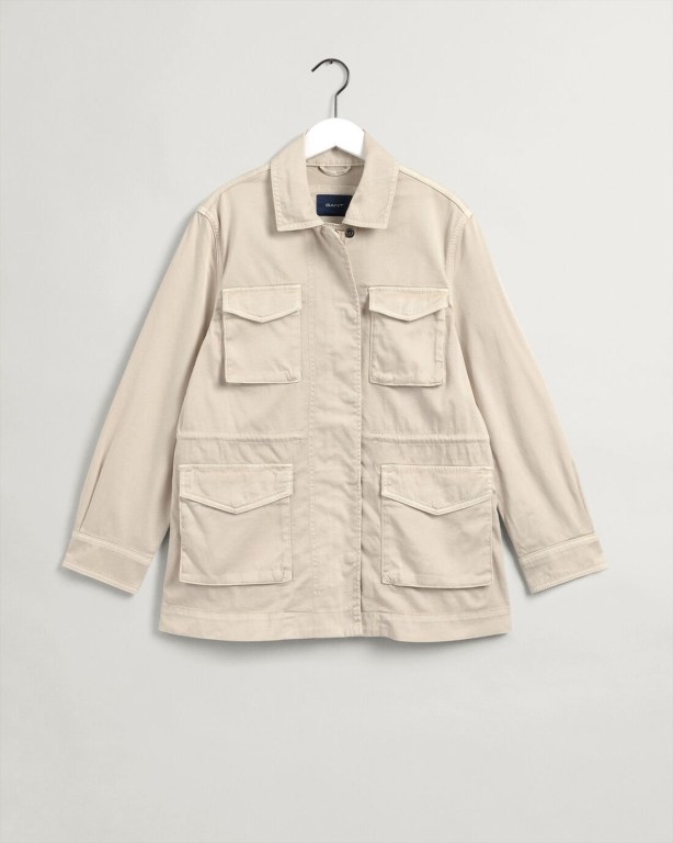 Gant Gart-Dyed Field Women's Jackets Beige | SCspB6Vwn7x