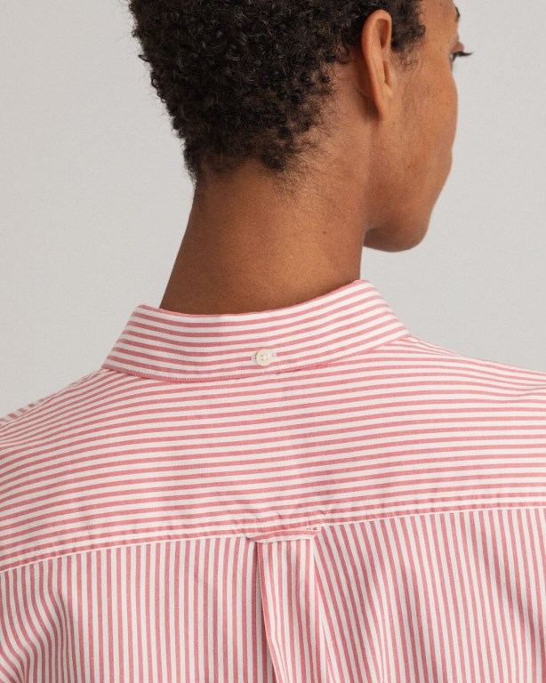 Gant Gart-Washed Stripe Oxford Women's Shirts Rose | UaZ570JBWAo