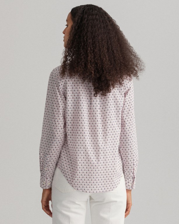 Gant Geometric Women's Shirts White | FVkj1WltRMW