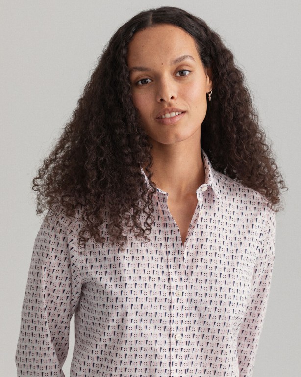 Gant Geometric Women's Shirts White | FVkj1WltRMW