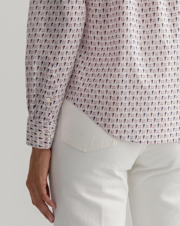 Gant Geometric Women's Shirts White | FVkj1WltRMW