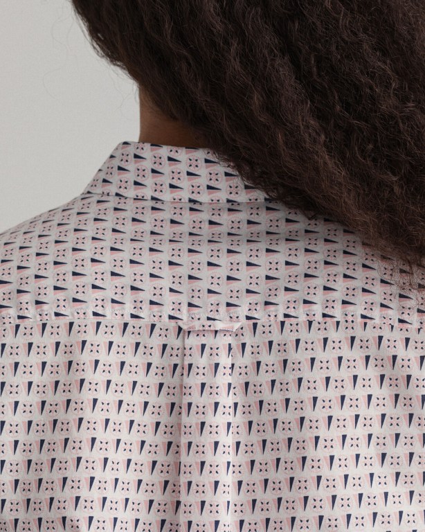 Gant Geometric Women's Shirts White | FVkj1WltRMW