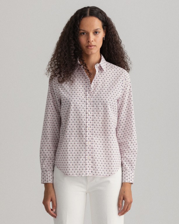 Gant Geometric Women's Shirts White | FVkj1WltRMW