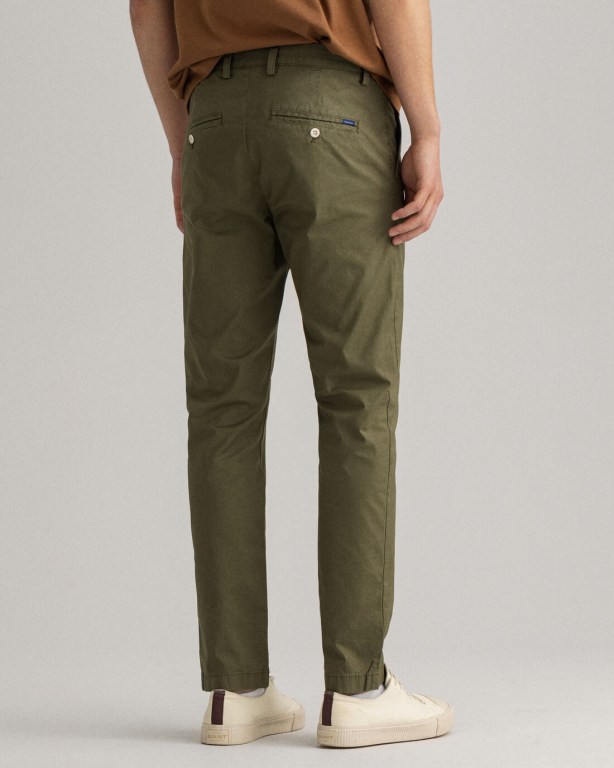 Gant Hallden Slim Fit Sunfaded Chinos Men's Pants Green | C9IOT3hhl3i