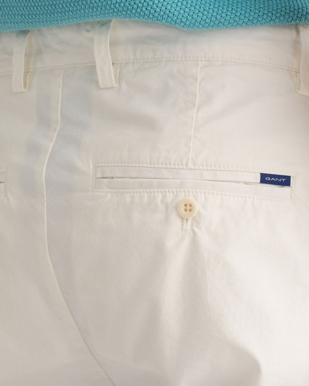 Gant Hallden Slim Fit Sunfaded Chinos Men's Pants White | geoQmPzSr5Q