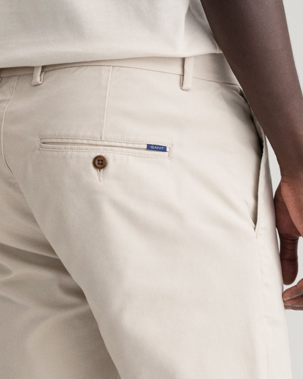 Gant Hallden Slim Fit Tech Prep™ Chinos Men's Pants White | OnOLQFSgojg