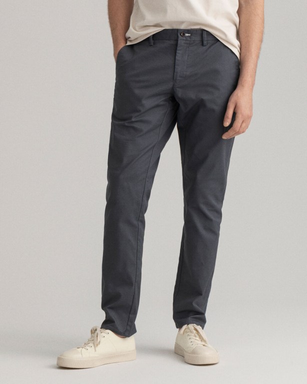 Gant Hallden Slim Fit Tech Prep™ Chinos Men's Pants Dark Grey | YtBPBoYCy2g