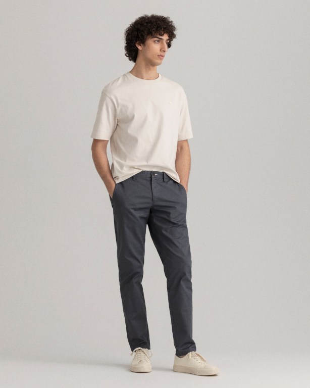 Gant Hallden Slim Fit Tech Prep™ Chinos Men's Pants Dark Grey | YtBPBoYCy2g