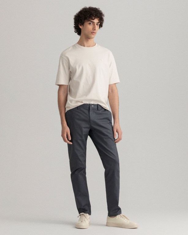 Gant Hallden Slim Fit Tech Prep™ Chinos Men\'s Pants Dark Grey | YtBPBoYCy2g