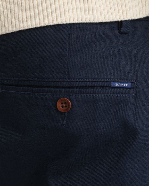 Gant Hallden Slim Fit Tech Prep™ Chinos Men's Pants Dark Blue | ynb1TKSRDFq