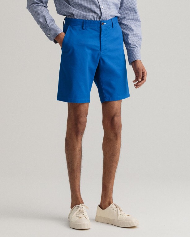 Gant Hallden Slim Fit Tech Prep™ Men's Shorts Blue | 5g8epasZeap