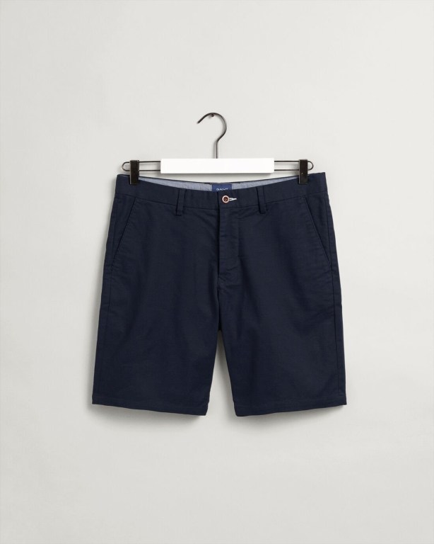 Gant Hallden Slim Fit Tech Prep™ Men's Shorts Dark Blue | wF7LOElEjSD