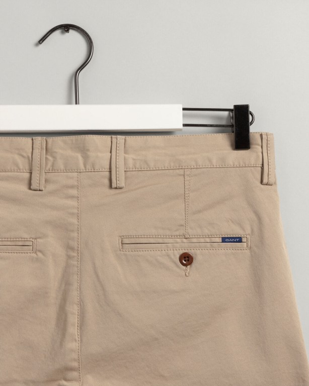 Gant Hallden Slim Fit Twill Chinos Men's Pants Dark Khaki | EZkPseQTaVU