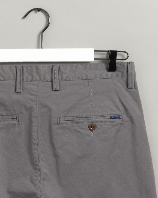 Gant Hallden Slim Fit Twill Chinos Men's Pants Deep Grey | HIe2MnCAWwU