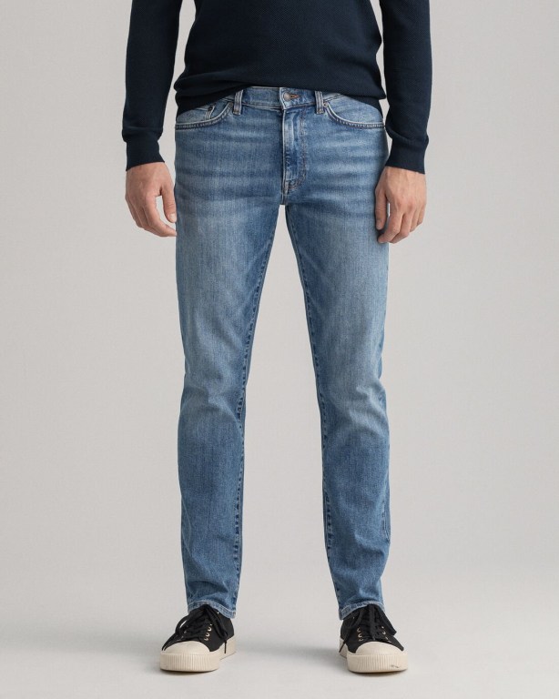 Gant Hayes Men's Slim Fit Jeans Blue | jerUWHrTsuk