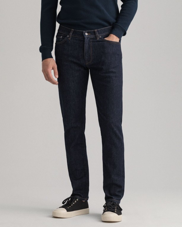 Gant Hayes Men's Slim Fit Jeans Dark Blue | zdDXc8RWrMO