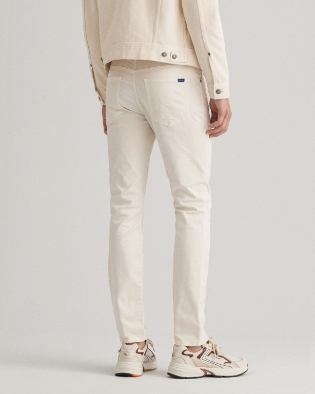 Gant Hayes Men's Slim Fit Jeans White | dBy1Tljh9Ko