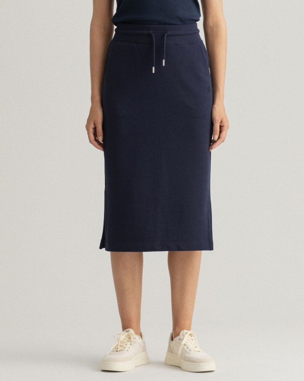 Gant Icon G Essential Jersey Women's Skirts Blue | dOlr5XYZPsD