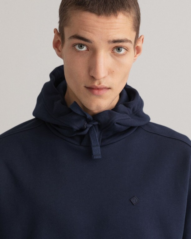 Gant Icon G Essential Men's Hoodies Blue | 34f4KVZynIR