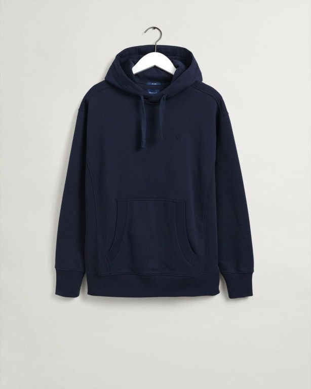 Gant Icon G Essential Men's Hoodies Blue | 34f4KVZynIR