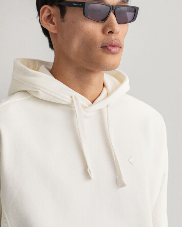 Gant Icon G Essential Men's Hoodies White | Z99UKhk804A