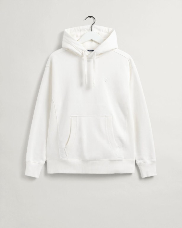 Gant Icon G Essential Men's Hoodies White | Z99UKhk804A