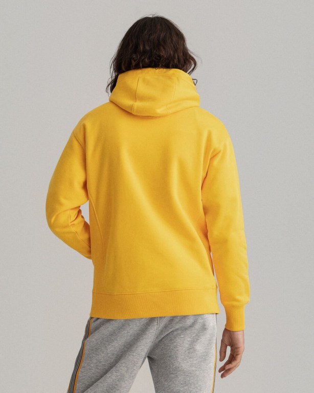 Gant Icon G Essential Men's Hoodies Yellow | pTJzvGAWaJY